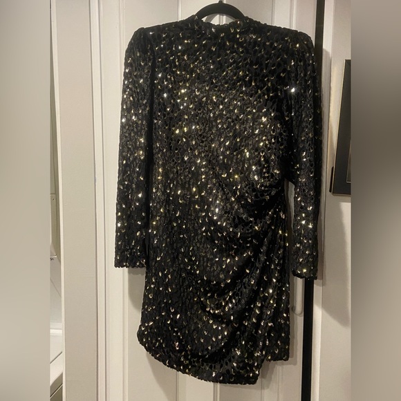 A.L.C. Velvet Jane Dress- black and gold- NWOT - Picture 5 of 11